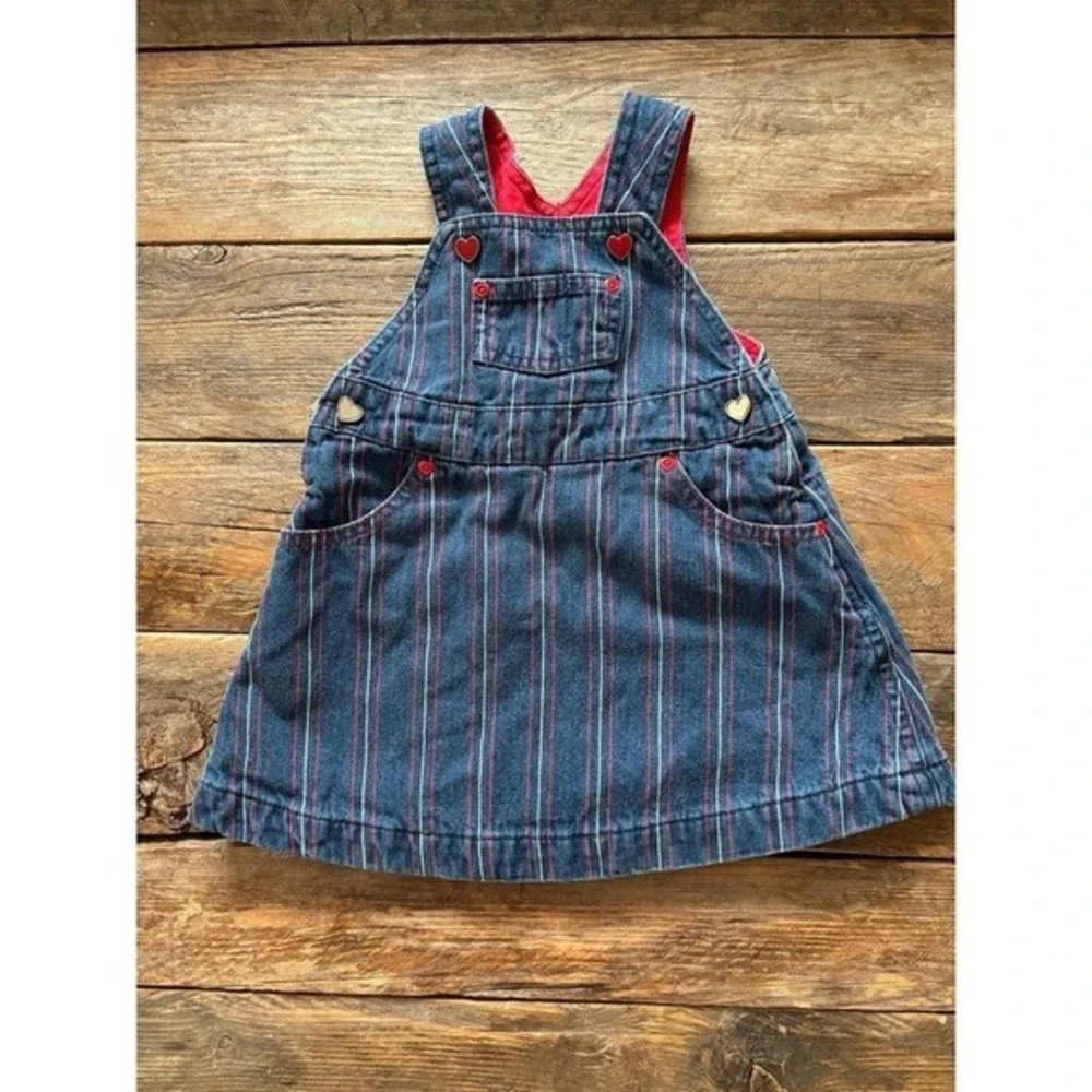 Vintage baby gap denim jumpers dress‎